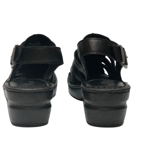 B.O.C. BORN CONCEPT BLACK FISHERMANS WOVEN SLINGBACK SANDALS SZ 9 MED EUC - Picture 7 of 11